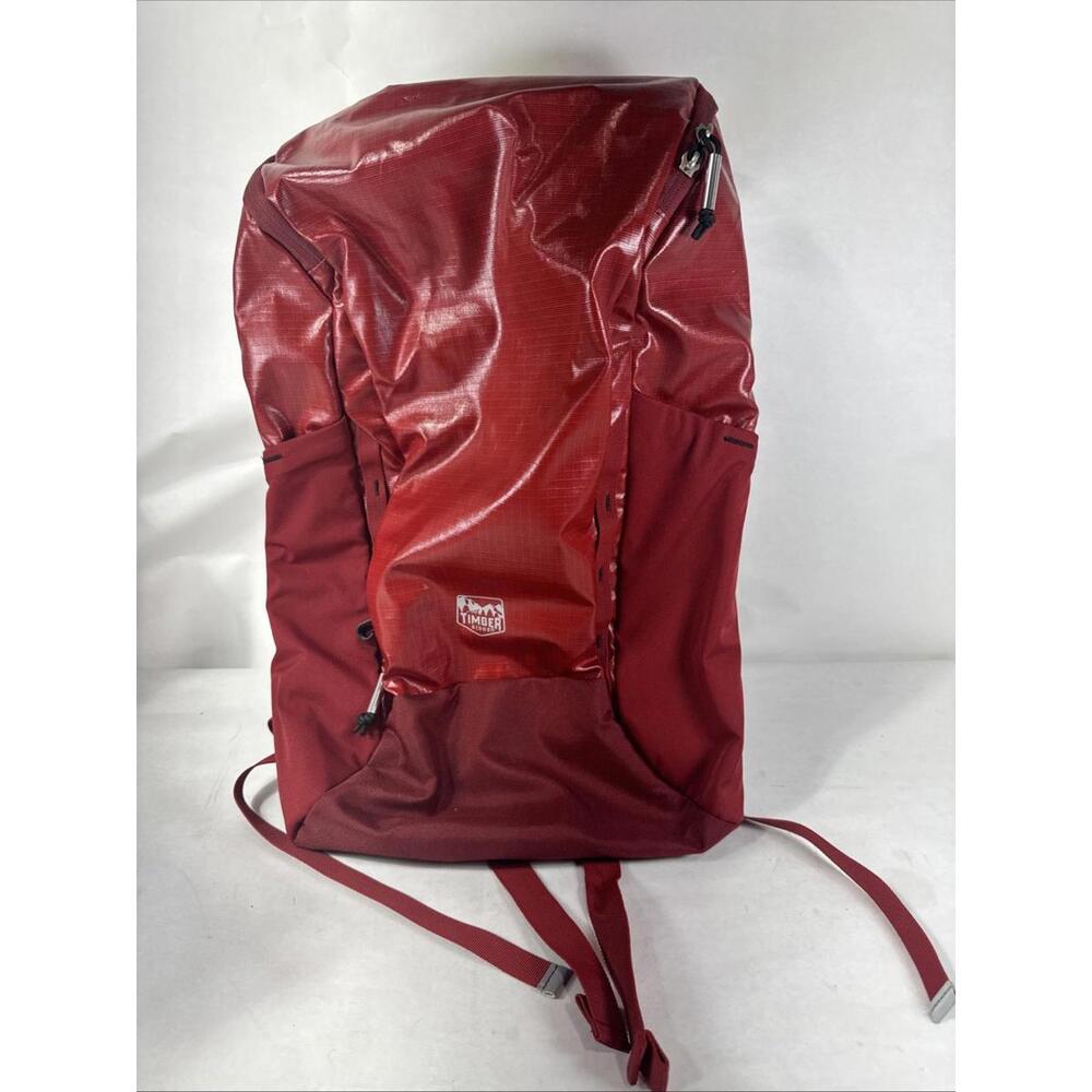 Timber Ridge Xplorer 25L Hiking Pack w/Reflective Accents & Waist Strap Red